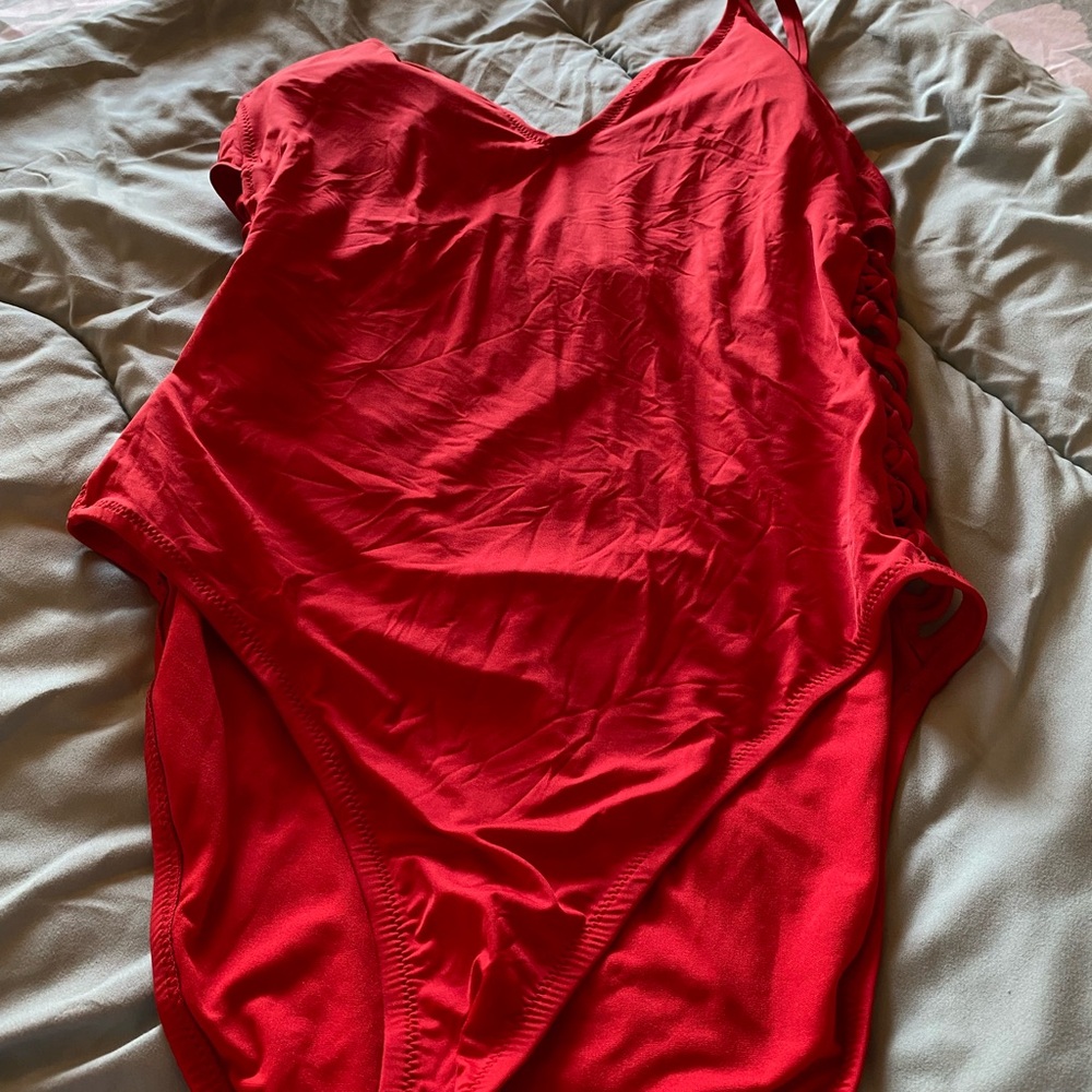 Shade & Shore Red One Piece Swimsuit